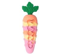 Gitekain Dog Chew Toys, Silicona Carrot Dog Teething Plaything, Pet Chewing Supplies for interactive Play, Care, Training, Travel, Bath Time, Birthday, Halloween, Easter, Crate Use, 15,8 x 5,1 cm