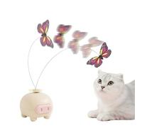 Gitekain Electronic Cat Toy, Butterfly Teaser Game, Interactive Moving Wand, Battery Operated Cat Activity, Indoor Play Exercise for All Kitten Breeds, 2.76x2.56x2.56 Inches
