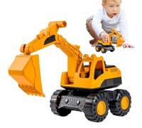 Gitekain Excavator Toy, Inertia Driving Construction Vehicle Kids, Freewheeling Educational Toy, Toddler and Young Children, Durable Pretend Play Truck for Indoor Outdoor Use, Yellow