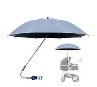 Gitekain Extra Large Stroller Paraguas con Clamp, 360° Ajustable Sun Shade, SPF 50+ UV Protection, Impermeable Canopy for Baby Stroller, Trolley, Bike, Wheelchair, Beach Chair