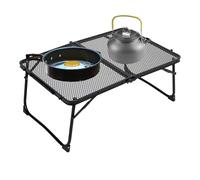 Gitekain Folding Camping Table | Beach Table with Mesh Desktop,23.6 x 15.7 Inch Metal Desk for Outdoor Picnic Fishing Patio BBQ Travel Lawn Car Backyard
