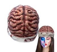 Gitekain - Gorro de cerebro, sombrero de pensamiento divertido, accesorio de disfraz 3D realista, accesorio de fotos para cumpleaños espectáculo festival adultos eventos de miedo