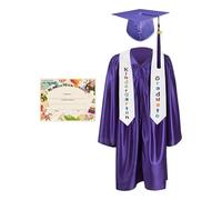 Gitekain Kindergarten Graduation Hat Gown, Toddler Graduations Set, 2025 Graduate Photo Suit, Lightweight Transpirable Fabric, Adjustable Cap, Aged 5-13 Years, Ideal para School, Black