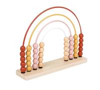 Gitekain Mathematics Abacus, Miniature Wooden Counting Frame, 4 Rows Math Manipulatives for Elementary Education, Skills and Logical Learning Tool, 27 x 22 x 6,4 cm