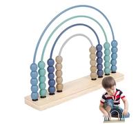 Gitekain Mathematics Abacus, Miniature Wooden Counting Frame, 4 Rows Math Manipulatives for Elementary Education, Skills and Logical Learning Tool, 27 x 22 x 6,4 cm