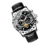 Gitekain Men's Watches, Stylish Dress Watches, Multifunctional Fashion Accessories, Waterproof Mechanical Timepiece, Ideal For Business Meetings, Tempered Glass Mirror, Metal