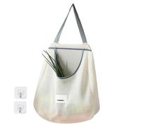 Gitekain Mesh Vegetable Bags, Reutilizable Fruit Vegetable Storage Net Bags, Hangable Kitchen Tote 17,72 x 3,94 x 15,75 pulgadas Eco Friendly, Compacto, Perfecto para frutas, vegetales y grocery, Gris