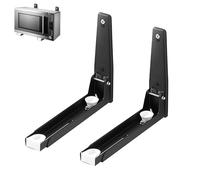 Gitekain Microwave Shelf Wall Mount, Foldable Thickened 304 Stainless Steel Oven Stand Holder, Retractable Microwave Mounting Kit, Kitchen Storage Accessories for Workplace, 8x8.5 Inches