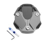 Gitekain Motorcycle Kickstand Pad, Aluminum Alloy Extender Plate, Rustproof Widened Base, Anti-Sink Design, Support Mat for Parking on Pavement Grass or Dirt, 3.35x2.76x0.98 Inches