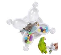 Gitekain Parrot Toys Spinner Wheel, Interactive Rotating Bird Toy, Cage Accessory and Chewing Tool for Conures, Macaws, African Grey, Cockatiel, Cockatoos, 2.76x2.76 Inches