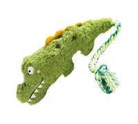 Gitekain Plush Dog Toy, Cocodril-Shaped Dog Toy Stuffed Animal Squeaky, Realistic Soft Chew, Green Sturdy Design Toy for Teething Training Indoor Outdoor Home Park Pet Playtime, 20 cm