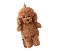 Gitekain Plush Shoulder Bag, Stuffed Animal Dog Purse, 13.78in Cute Realistic Design, Zipper Closure Cross Body Style, Soft Adorable Companion for School Girls Children Women Travel Use