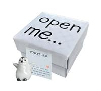 Gitekain Pocket Penguin Hug - Mini Resin Encouragement, Small Size Keepsake for Kids Teens and Adults, Message Card for Students, Thoughtful Long Tail Gift, for Birthday Party Holiday