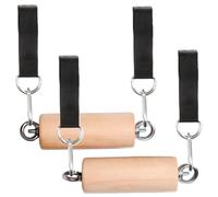 Gitekain Pull Up Grips, Climbing Strength Bar Grips, Wooden Handles, Portable Gym Accessories, Outdoor Training, Home Fitness, Strength Workout, Design for Men & Women, 15 x 5 cm