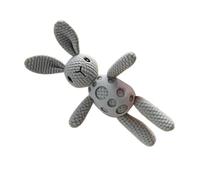 Gitekain Puppy Teething Chewing Toys, Cute Bunny Lamb Squeaky Dog Doll, Adorable Plush Puppy Sound Toy for Indoor and Outdoor Use, 11.81x10.24 Inches, Gray, Cream
