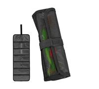 Gitekain Tackle Bag, Roll Up Fishing Lure Wrap, impermeable plegable Gear Organizer, Portable Storage Pouch for Anglers, Kayak Trips, Boat Travel, Beginners, Husband Gift, Black