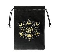 Gitekain Tarot Bag Drawstring Velvet Storage Pouch, Multifunctional Tarot Card Holder Oracle Jewelry Dice, Soft Protective Accessories, Portable Organizer for Spiritual and Daily Use
