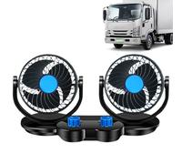 Gitekain Ventiladores De Coche De Aire Fresco,Doble Flujo 12V/24V para Ventana | Accesorios Auto Para Camping-Car Tractor Camioneta Asiento Trasero Tablero De Instrumentos
