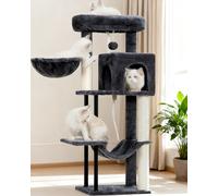 Gitelsnour Árbol para gatos, torre para gatos de interior, torre de árbol para gatos de 43.3 pulgadas con tubo de acero resistente, hamaca para gatos, condominio para gatos pequeños y gatitos, poste