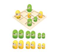 Gitohoni 1 Juego de en Raya Tablero Puzzle Educativo para Niños Y Adultos con Fichas de Estrategia Memoria Y Razonamiento Adecuado para Reuniones Familiar, Rana