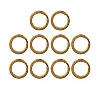 Gitohoni 10 Piezas Anillo Llavero Separado Argolla Connector Portallaves de Latón Seguro Y para Agrupar Claves Adecuado para Casa Vehículo Artesanías, 15mm