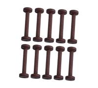 Gitohoni 10 Piezas Carretes de Madera Bobinas Vacías Carretes para Hilo Accesorios de Costura Material de Madera Adecuados para Manualidades Bordado Regalo DEC, MarrÓn, Individual