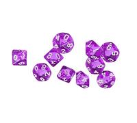 Gitohoni 10 Piezas Dados Diez Caras Juego Plástico Set Accesorios Juegos Azar Aventura Adecuados para Reuniones Fiestas Regalos