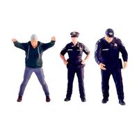 Gitohoni 3 Figuras en Miniatura de Resina a Escala 1:64 de Policías Y Ladrones para Dioramas.