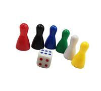 Gitohoni 35 Piezas Juego Ajedrez Dado Plástico Fomentan La Estrategia Accesorios de Entretenimiento para Juegos de Mesa Adecuado para Niños Adultos Fiesta, 6