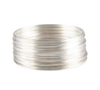 Gitohoni 50 Piezas Alambre Memoria para Bisutería Manualidades Alambre Metálico Pulseras Collares Pendientes Material Versátil Corte Apto para Regalos, plata, tal como se describe