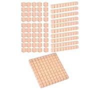 Gitohoni 50 Piezas Bloques Base Diez Material Manipulativo Juguetes Educativos Hechos de Madera Apropiados para Uso Aprendizaje en, Paquete B
