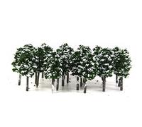 Gitohoni Árboles de Plástico para Maquetas de Trenes, Ferrocarriles Y Paisajes Nevados (20 Piezas)