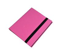 Gitohoni Archivador de Tarjetas Carpeta de Colección Álbum con 4 Bolsillos Organizador con Correa Material PP Y Tejido No Tejido 160 Fundas Doble Cara Adecuado, Rosa