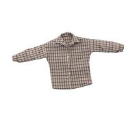 Gitohoni Camisa de Cuadros 1/6 para Figura de 12 Pulgadas Ropa Masculina para Acción Camisa para Colección Vestuario para Muñeco Acabado de Buena Textura y, Gris Blanco