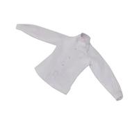 Gitohoni Camisa para Figura de Acción 1 6 Camisa de Muñeco Ropa Miniatura Vestuario de Muñeco Conjunto Casual Accesorio de Tela para Combinar Adecuada para Fig, Blanco