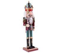Gitohoni Cascanueces de Madera Muñeco Figurita Modelo Ornamento Artesanal con Interruptor Trasero y Acabado Detallado Adecuado para Cuentos Infantiles