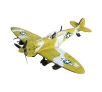 Gitohoni Colección Avión Modelo 3D de Kit de Montaje Avión Militar Rompecabezas Manual para Aficionados Material Educativo Adecuado para Escritorio, Amarillo Verde