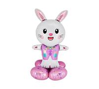 Gitohoni Conejo Inflable Globo Animales Decoración Película Aluminio Reutilizable Escenario Memorable Adecuado para Fiestas de Niños Reuniones de Amigos