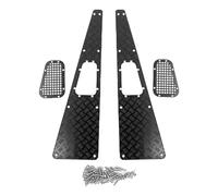 Gitohoni Cubierta de Motor RC Decoración de Capó Acero Inoxidable Parrilla Entrada Metálica Placa Antideslizante con Tornillos para Autos RC Escala 1 10 Indica, Negro