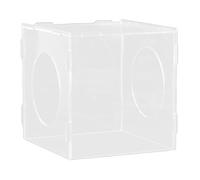Gitohoni Cubierta de Polvo para Amoladora Estuche Cerrado de Acrílico Polishing Guard Protector contra Polvo Pulidora con Agujeros Lado Adecuada para Taller de, 20x20x20cm