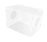 Gitohoni Cubierta de Polvo para Amoladora Estuche Cerrado de Acrílico Polishing Guard Protector contra Polvo Pulidora con Agujeros Lado Adecuada para Taller de, 35x25x25cm