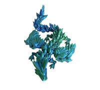 Gitohoni Dragón Articulado 3D Impreso Dragón Miniatura Figura Coleccionable Huevo de Dragón Juguete Sensorial Movimiento Flexible Y Apariencia, Azul Verde