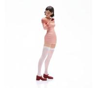 Gitohoni Figura Miniatura Niña con Cabello Corto Personaje Modelado en Resina Muñeca Pintada Detalladamente Accesorio para Maquetas y Vitrinas Adecuada para, 1/18 Pintado con Cinco Rasgos Faciales