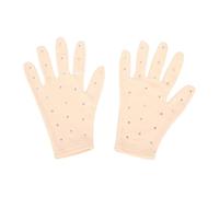 Gitohoni Guantes para Patinaje sobre Hielo de Y Spandex con Pedrería Elegantes Y Cómodos para Práctica Regalo Danzas sobre Hielo Presenta, L Skin Color