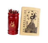 Gitohoni Juego de Adivinación China I Ching, Antiguos Bastones de Madera para Adivinación, Libro de Adivinación