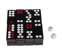 Gitohoni Juego Fichas Dominó Chinas Azulejos Dados Melamina Juego de Mesa de Casino Conjunto Clásico Adecuado para Clubes Sociales, UNA