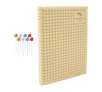 Gitohoni Macrame Board Tablero para Macramé con Alfileres Set para Creaciones con Hilo Y Cordón Elaborado en Espuma Útil para Tejidos Decorativos Y Bisutería, 16 x 24 cm, Individual