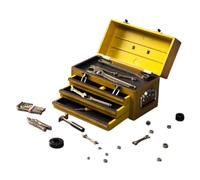 Gitohoni Maletín de Herramientas 1 6 para Figura de Acción Accesorio Miniatura para Muñeco Caja de Herramientas Estuche Modelo Material PP Apto para Personaliz, Amarillo