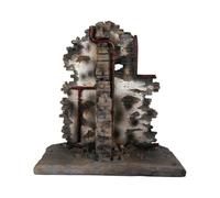 Gitohoni Maqueta de Casa Destruida de Resina a Escala 1:12, Micro Paisaje, Diorama,