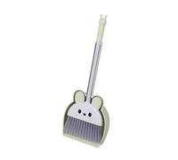 Gitohoni Mini Escoba para Niños Set de Tareas con Recogedor PP Desarrolla Adecuado para Aprendizaje en El Hogar Cumpleaños Regalos Infantiles, Verde